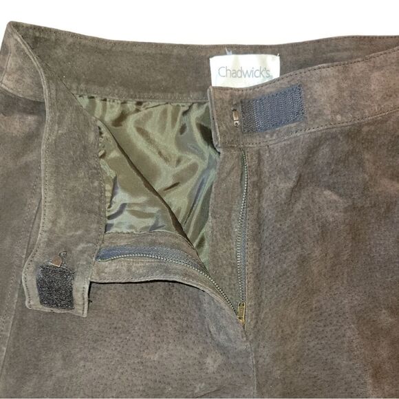 NWT Vintage Brown Leather High Rise Pants Trousera Lined 8P - Picture 8 of 16
